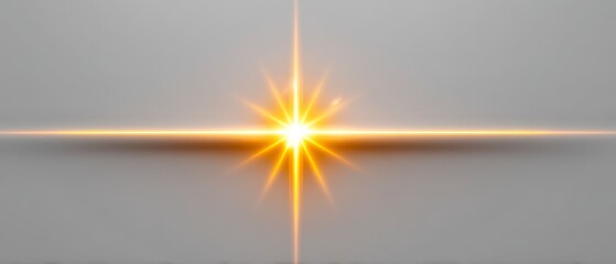 Radiant Starburst Light Effect on Subtle Grayish Backdrop Visual Composition.