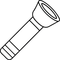 Flashlight Icon Flat Design.
