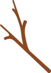 Dried tree branch isolated on black background nature texture wood art design element, isolated on transparent background