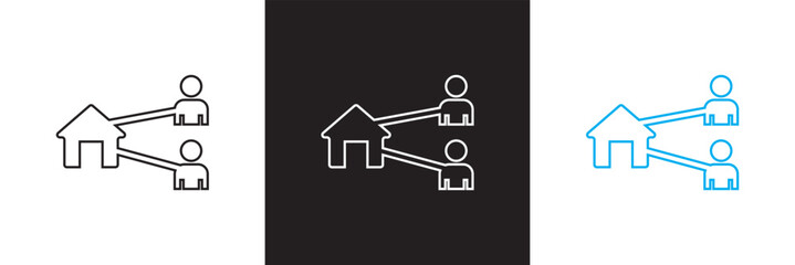 Inheritance icon.  Vector for websites, mobile interfaces, presentations, banner, visual branding etc. Vector illustration. isolated on white and black background. EPS 10