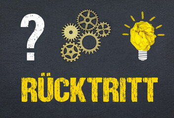 Rücktritt	

