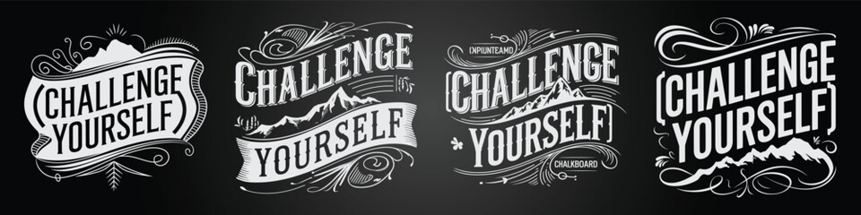 Vintage Style Chalkboard Quotes with Fitness Motivation