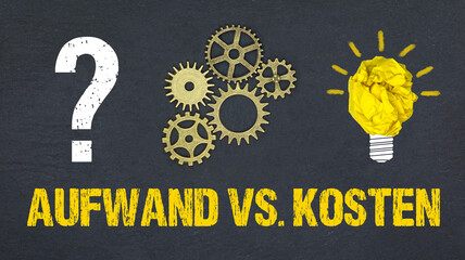 Aufwand vs. Kosten	
