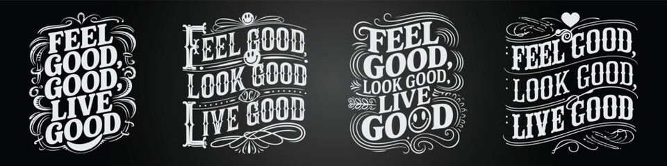 Creative Blackboard Poster with Vintage Gym Typography