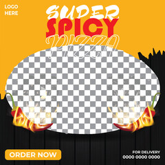 Fast food restaurant business marketing social media post or web banner template design, Restaurant social media square banner template for business promotion