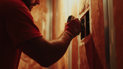 Man Installing Electrical Outlet