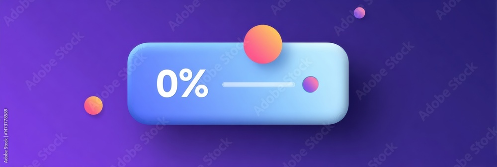Aufkleber diagonal pop-up discount tab on glossy interface showcasing promotional offer with vibrant colors