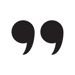 Quotation marks. Quote icon. Simple quotation marks icon.