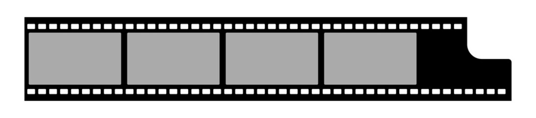 Grunge film strips. Old retro cinema movie strip. Video recording illustration.