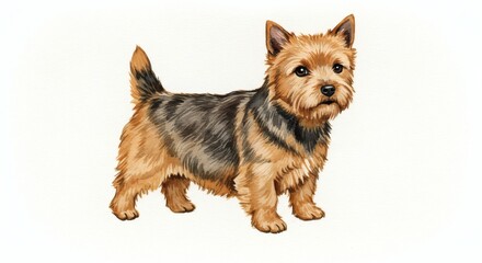 Cute terrier with bright and bushy fur