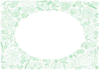 Background Vegetable lines freehand Leaf background. Vegetable lines style with space for text - design for background social media, postcards, poster, business card, flyer, brochure other.