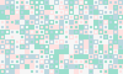 Abstract pastel square mosaic pattern.  Perfect for backgrounds, textiles, or website design. Soft, calming colors create a gentle, modern aesthetic.