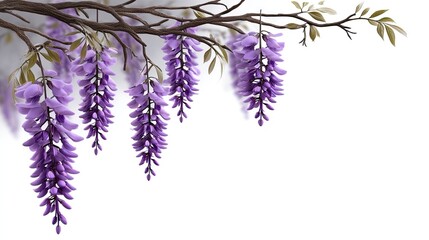 Wisteria on Plan white Background