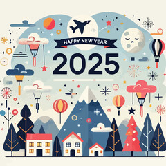 cool 2025 year logo vector image