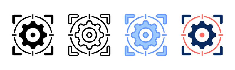 Focus icon sheet multiple style collection