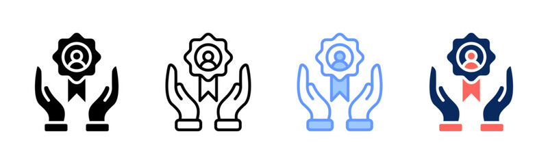Obraz premium Achievement icon sheet multiple style collection