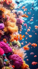 Obraz premium Vibrant coral reef teeming with life