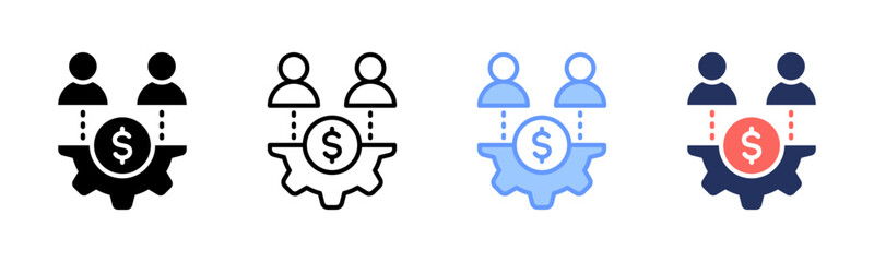 Contribution icon sheet multiple style collection