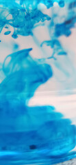 abstract image of blue droplets in water