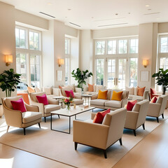 Fototapeta premium Empty Modern Kitchen Interior with Contemporary Design Elements