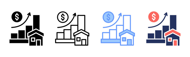 Real Estate icon sheet multiple style collection