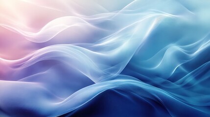 Fototapeta premium Abstract fluid waves in pastel and cool tones