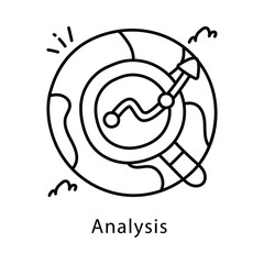 Analysis  Vector Outline Style Icon. Eps 10 File