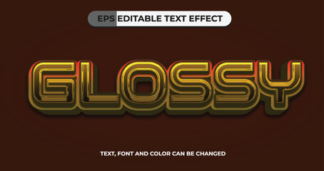 Glossy Editable Vector Text Effect 