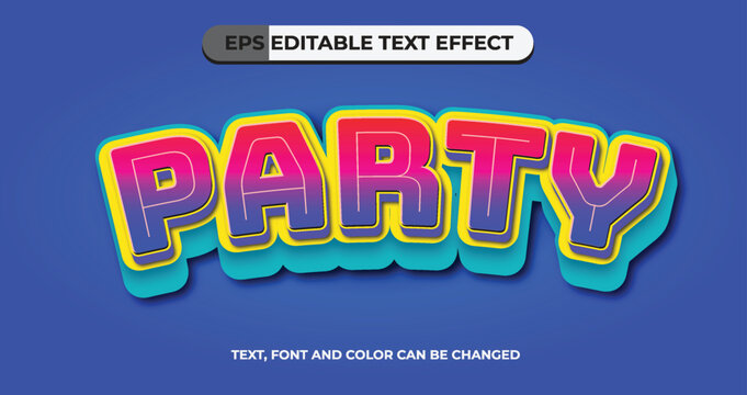Party Editable Vector Text Effect 