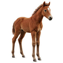 Fototapeta premium A foal isolated on transparent or white background, png