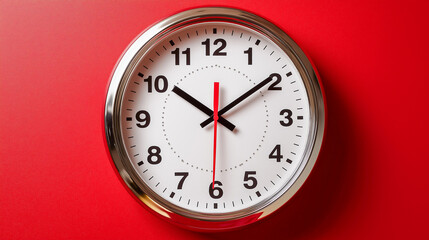 Beautiful classic clock on a red background