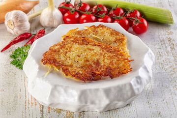 Golden fried potato pancake - Draniki
