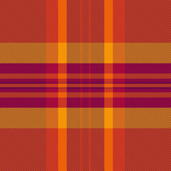 Vibrant autumnal plaid pattern in rich oranges, deep reds, and golden yellows.  Perfect for fallthemed designs, textile projects, or as a background for website or social media.