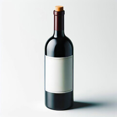 Fototapeta premium Blank Wine Bottle Mockup Label - Isolated Drink Product Photography
