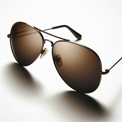  Vintage Aviator Sunglasses Isolated - Retro Fashion Eyewear Object
