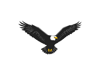 Illustration of an eagle isolated in white background 