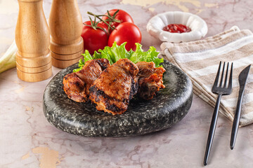 Hot Grilled chicken thigh barbecues