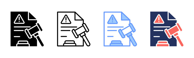 Sanction icon sheet multiple style collection