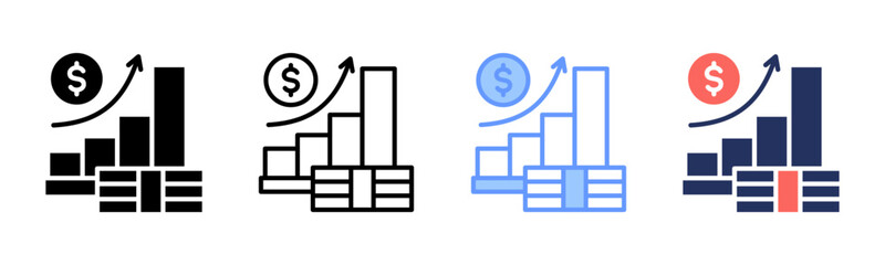 Inflation icon sheet multiple style collection