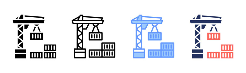 Port icon sheet multiple style collection