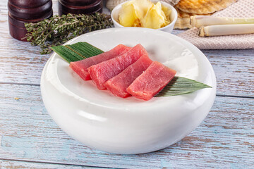 Japanese sliced tuna sashimi fish