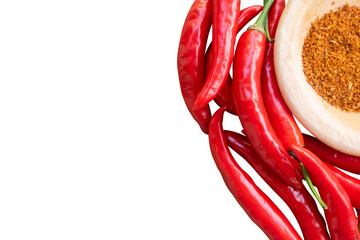 red hot chili peppers with empty space transparent