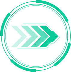 Futuristic Arrow Icon Vector