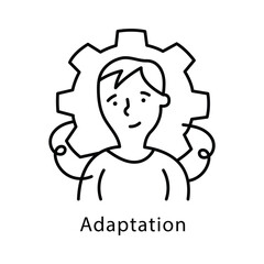 Adaptation Vector Outline style icon. Eps 10 file