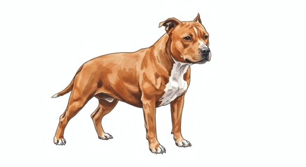 Obraz premium Majestic dog stands confidently alert