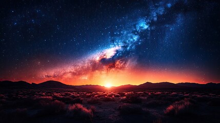 Star-filled skies stretch endlessly above a remote wilderness, their celestial display a reminder of the vastness of the universe, a breathtaking panorama of the cosmos