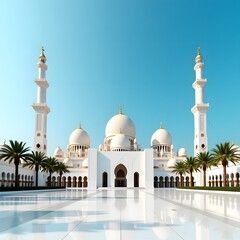 Fototapeta premium Beautiful Mosque in Abu Dhabi