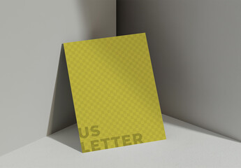 Minimal US Letter Mockup with Corner Setup