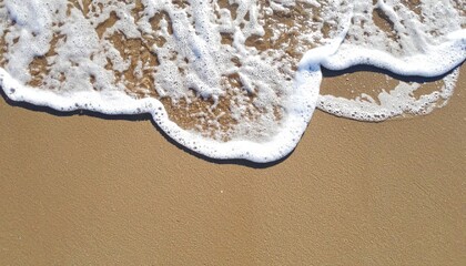 Waves crashing on sandy beach coastal region nature scene tranquil environment aerial viewpoint serenity concept