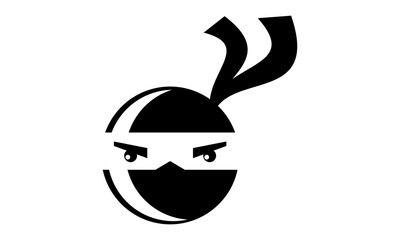 ninja head vector logo